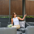 PergoSTET Pro Frame Only 3m x 6m Rectangular Pergola with LED Lighting in Grey
