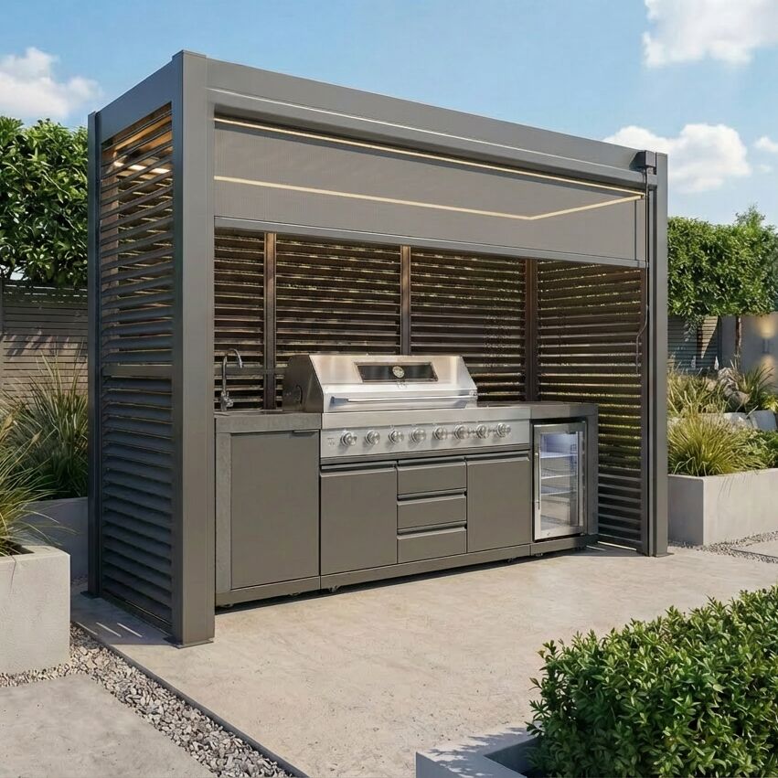 Maze Como Freestanding Shelter | For BBQ's & Outdoor Kitchens