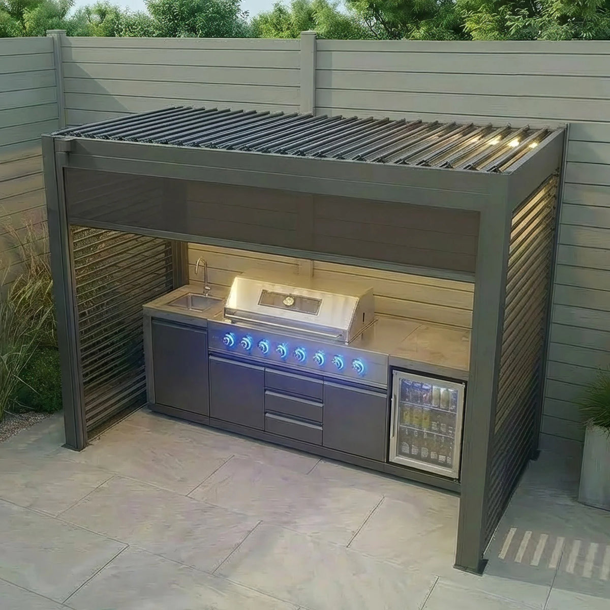 Maze Como Freestanding Shelter | For BBQ's & Outdoor Kitchens
