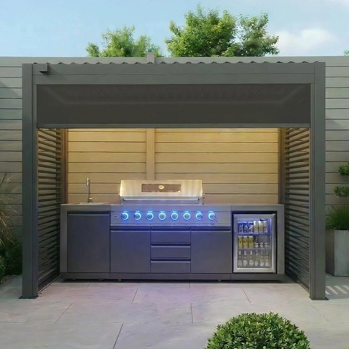 Maze Como Freestanding Shelter | For BBQ's & Outdoor Kitchens