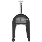 Fontana Amalfi Wood Pizza Oven 80x50 cm Cooking Chamber On Painted Steel Trolley With Wheels