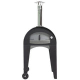 Fontana Amalfi Wood Pizza Oven 80x50 cm Cooking Chamber On Painted Steel Trolley With Wheels