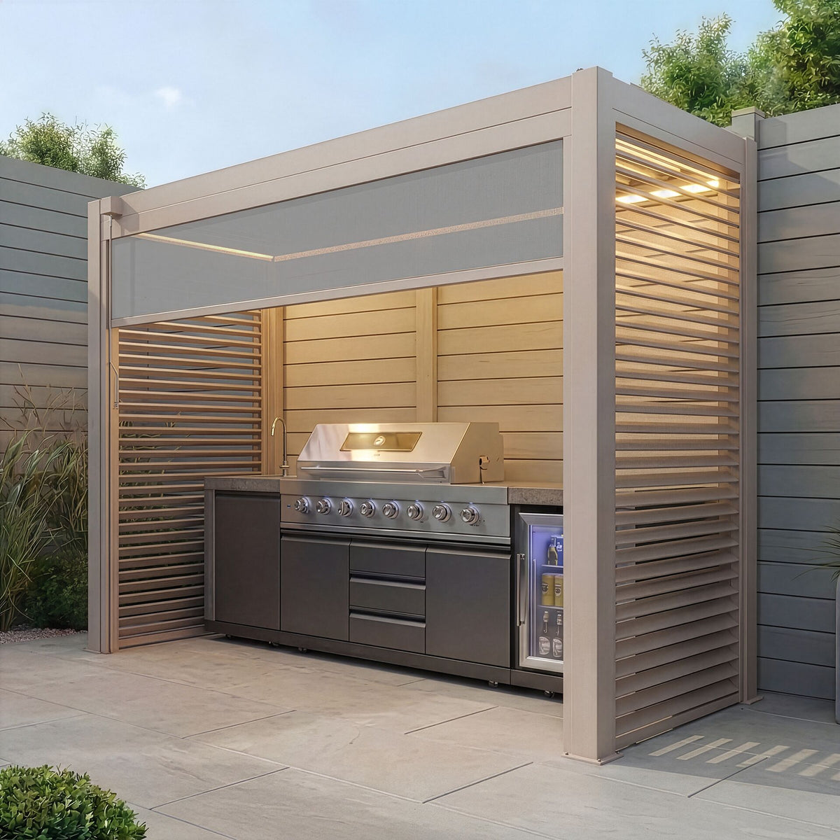 Maze Como Freestanding Shelter | For BBQ's & Outdoor Kitchens