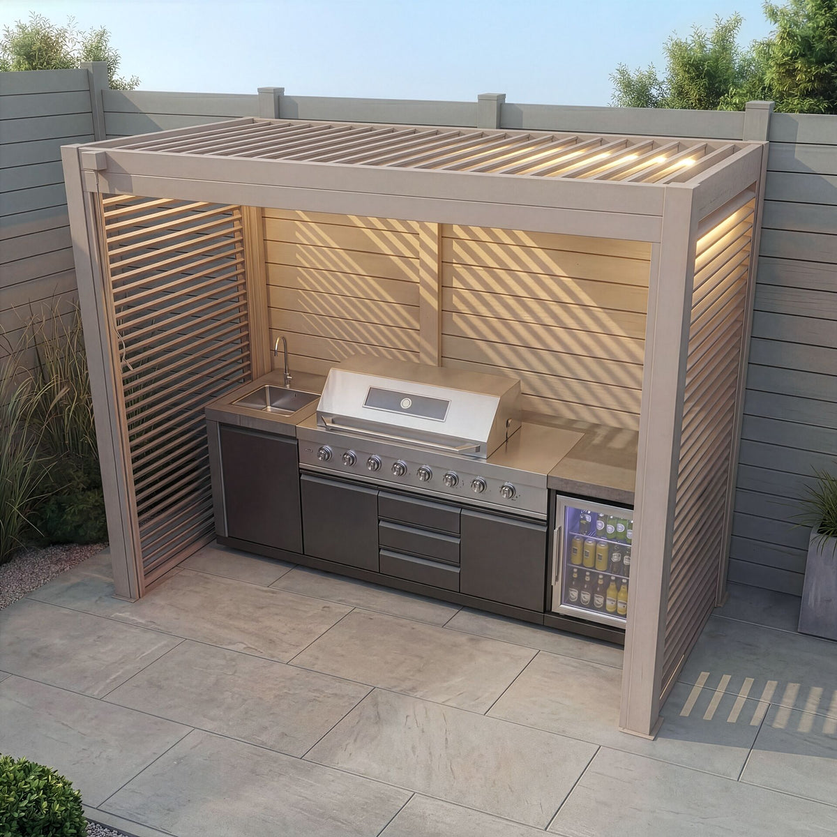Maze Como Freestanding Shelter | For BBQ's & Outdoor Kitchens
