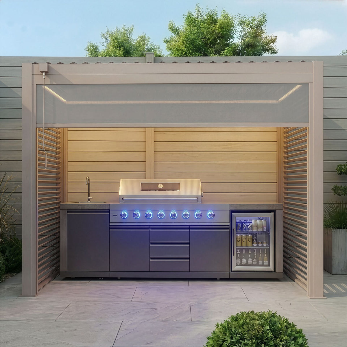 Maze Como Freestanding Shelter | For BBQ's & Outdoor Kitchens