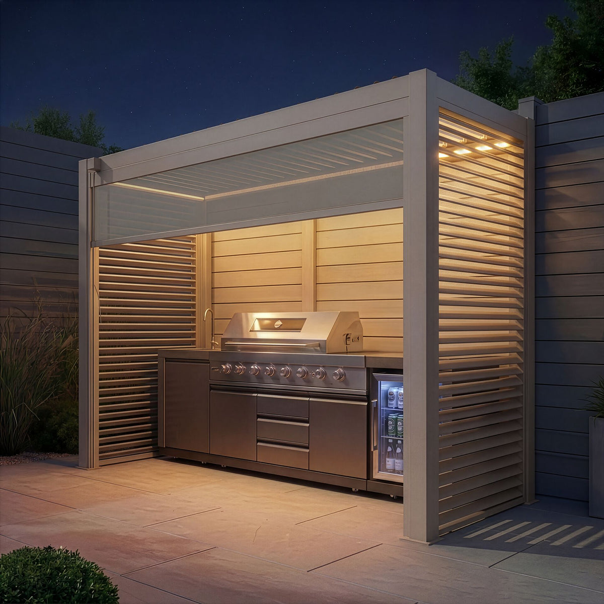 Maze Como Freestanding Shelter | For BBQ's & Outdoor Kitchens