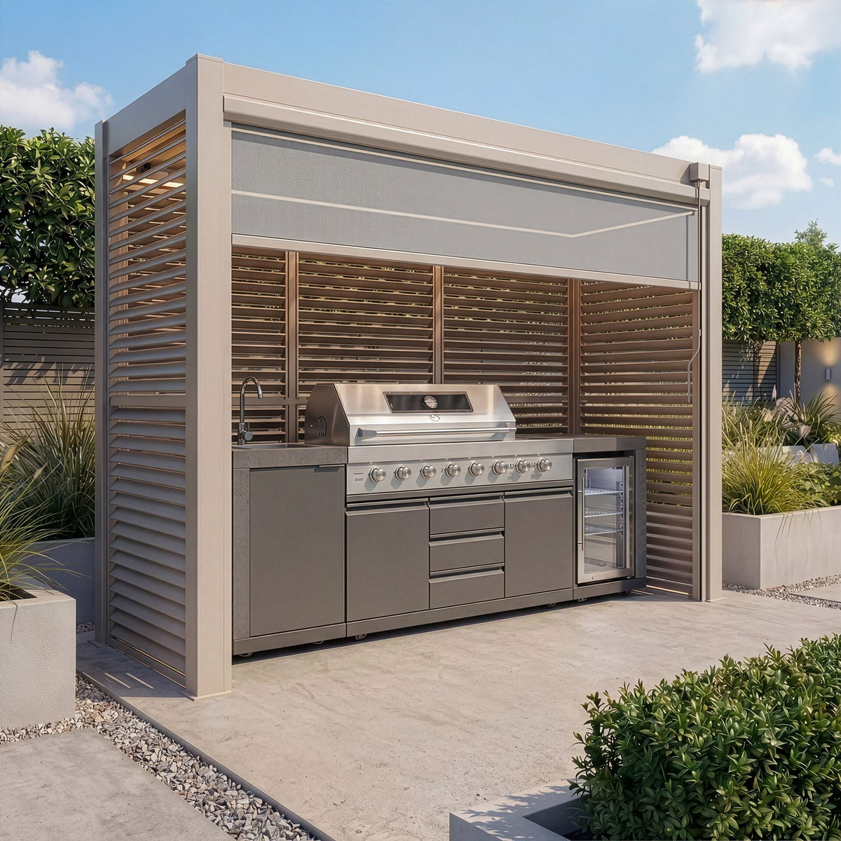 Maze Como Freestanding Shelter | For BBQ's & Outdoor Kitchens
