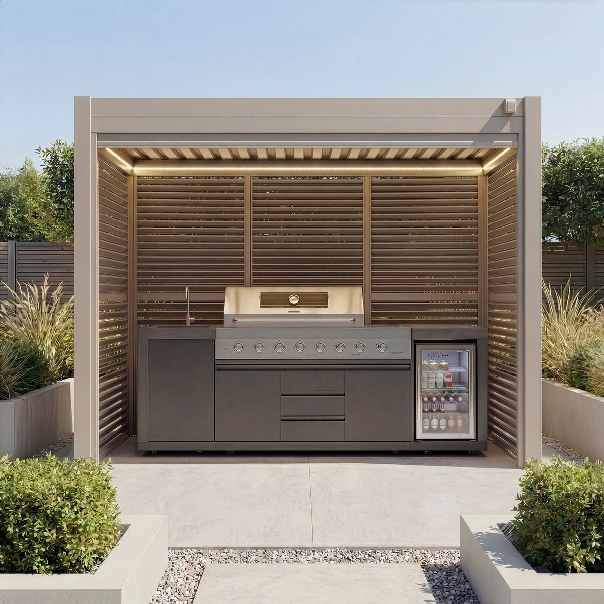 Maze Como Freestanding Shelter | For BBQ's & Outdoor Kitchens