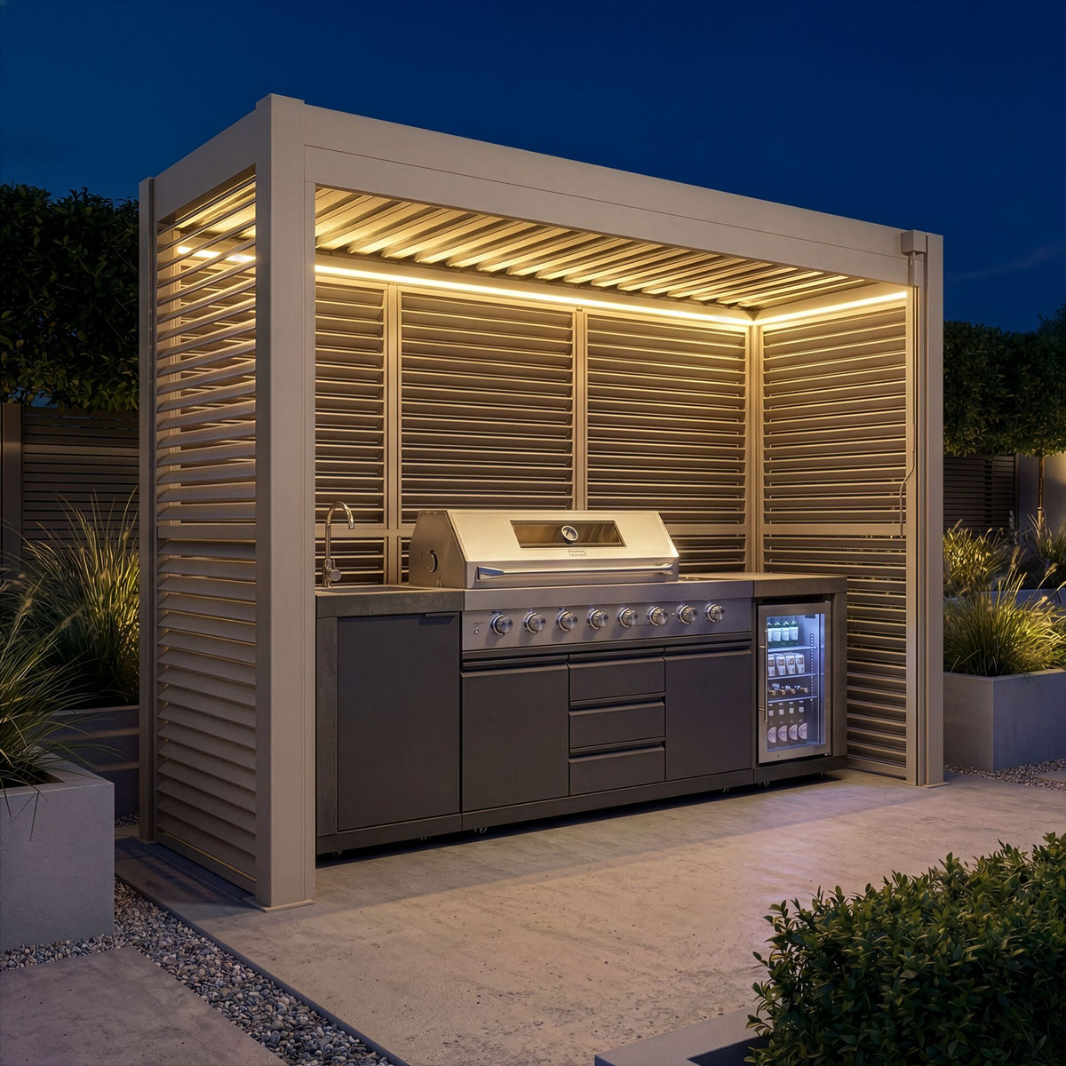Maze Como Freestanding Shelter | For BBQ's & Outdoor Kitchens