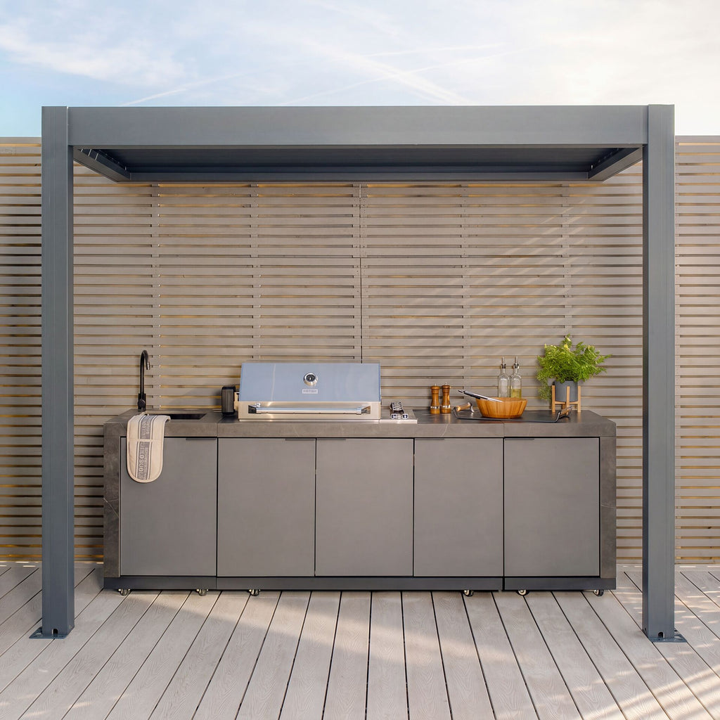 Maze Eden Aluminium Lean‑To Shelter 3m × 1.4m – Grey