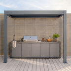 Maze Eden Aluminium Lean‑To Shelter 3m × 1.4m – Grey