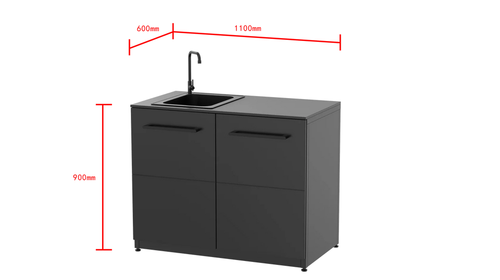 Cozze® Elements Outdoor Kitchen 110 Sink Module with Worktop