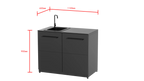 Cozze® Elements Outdoor Kitchen 110 Sink Module with Worktop