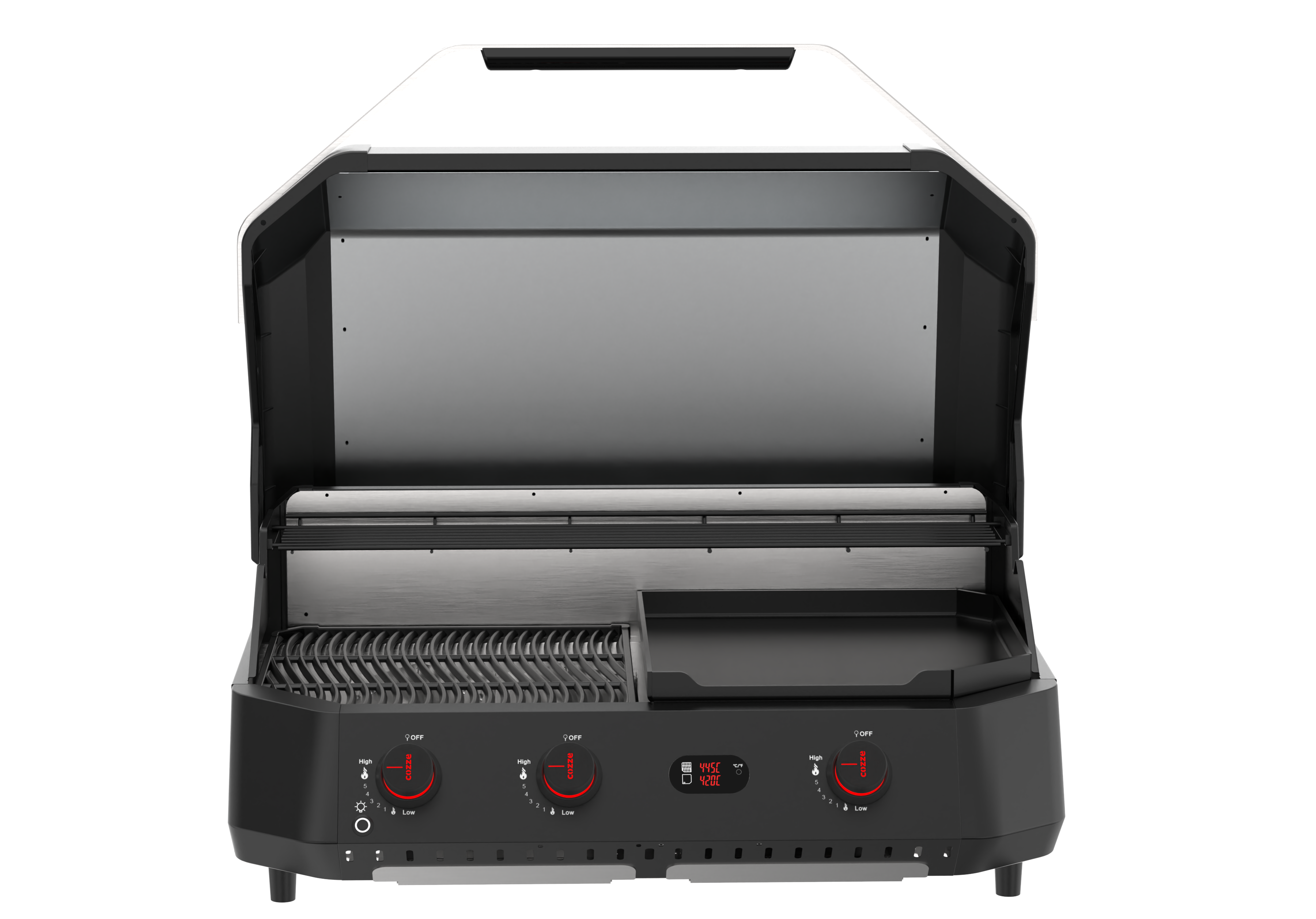 Cozze G800 COMB0 Barbecue With Plancha, 3 Gas burners