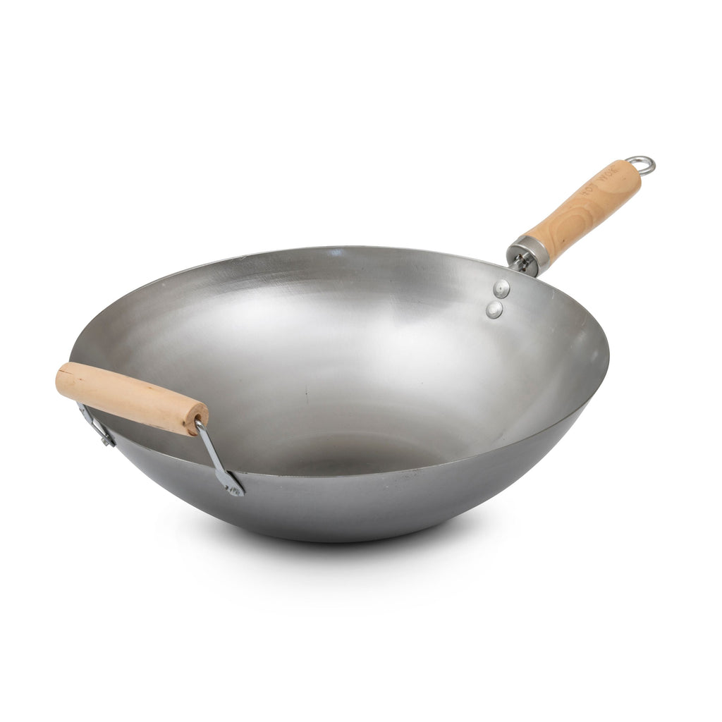 HOT WOK Carbon Steel Wok Pan | Heavy-Duty Round-Bottom Asian Stir-Fry Wok