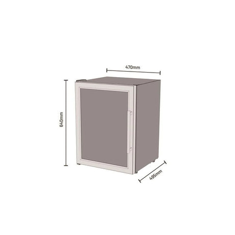 Cozze Fridge Steel Frame And Glass Front 60 Litres Outdoor Kitchen