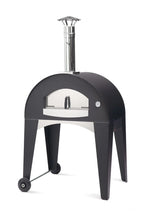 Fontana Amalfi Wood Pizza Oven 80x50 cm Cooking Chamber On Painted Steel Trolley With Wheels