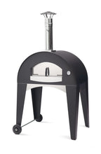 Fontana Amalfi Wood Pizza Oven 80x50 cm Cooking Chamber On Painted Steel Trolley With Wheels