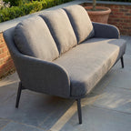 Alva 3 Seat Sofa Dining Set with Rising Table in Grey