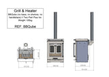 BBQube Outdoor Kitchen Grill & Wood Burning Stove Heater Core