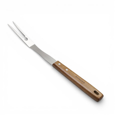 BonFeu Premium 4-Piece Stainless Steel BBQ Grilling Tool Set with Acacia Wood Handles