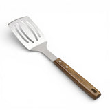 BonFeu Premium 4-Piece Stainless Steel BBQ Grilling Tool Set with Acacia Wood Handles