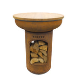BonFeu BonTeak Premium Teak Wood Hardwood Table Top for BonBiza Fire Pits