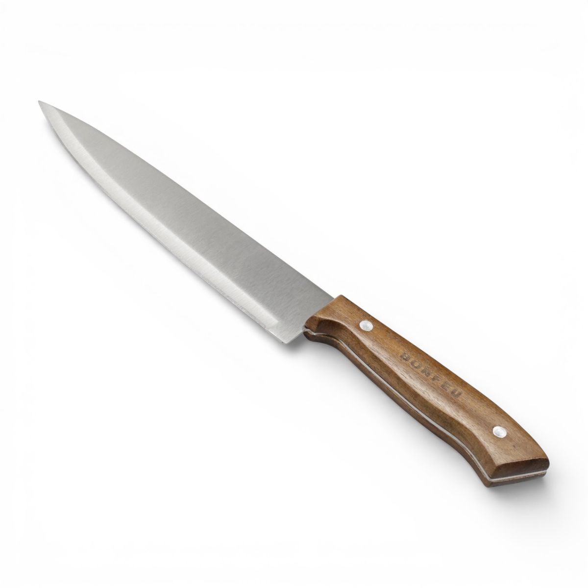 BonFeu Premium 2-Piece Stainless Steel Meat Carving Knife & Fork Set with Acacia Wood Handles