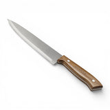 BonFeu Premium 2-Piece Stainless Steel Meat Carving Knife & Fork Set with Acacia Wood Handles