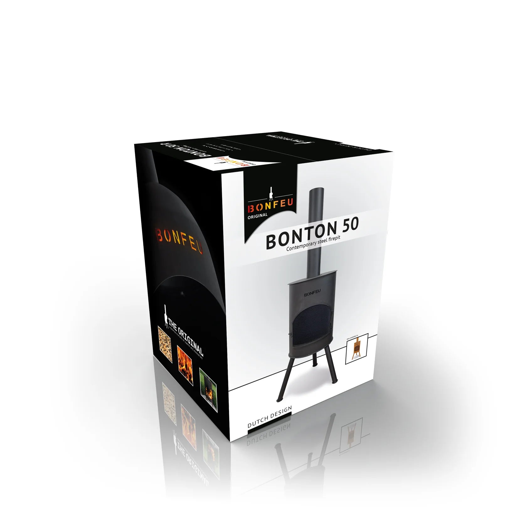 BonFeu BonTon Black Outdoor Fireplace