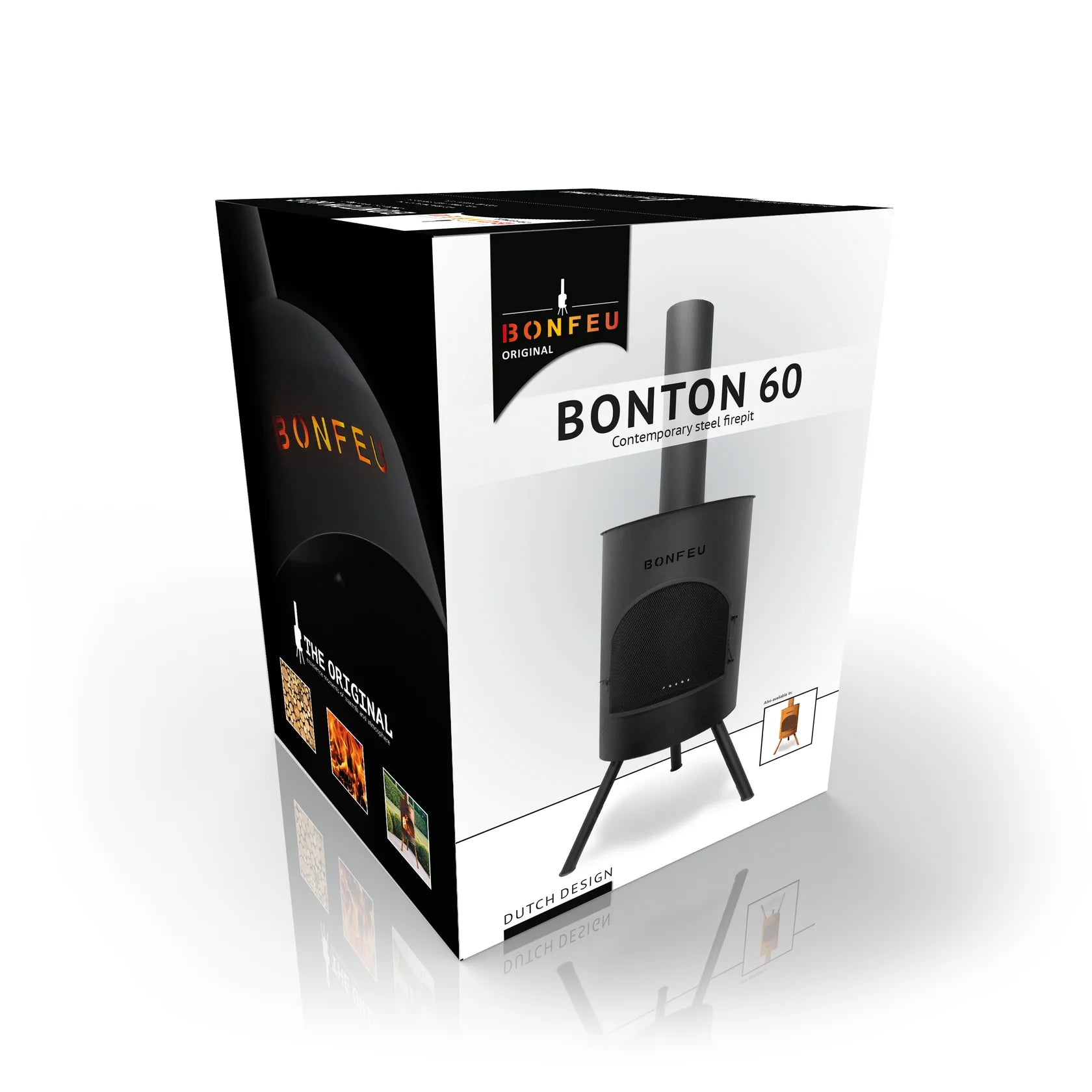 BonFeu BonTon Black Outdoor Fireplace