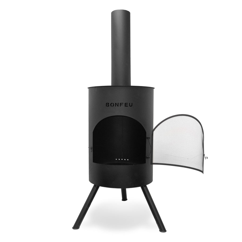 BonFeu BonTon Black Outdoor Fireplace