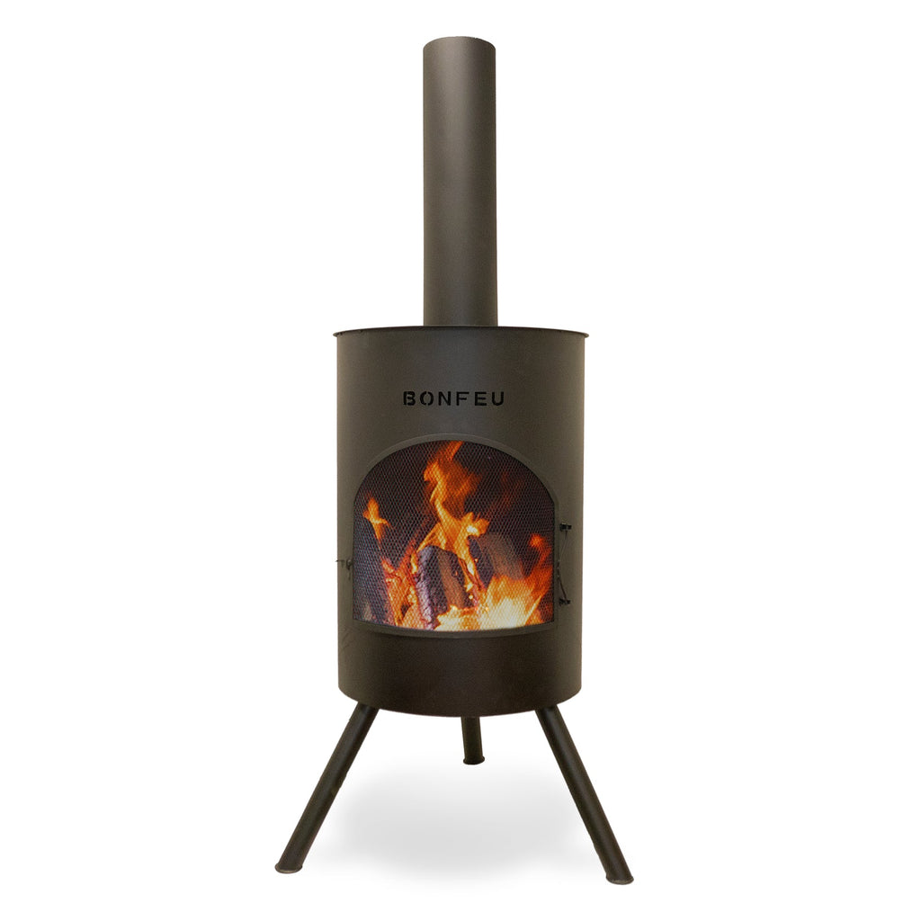 BonFeu BonTon Black Outdoor Fireplace