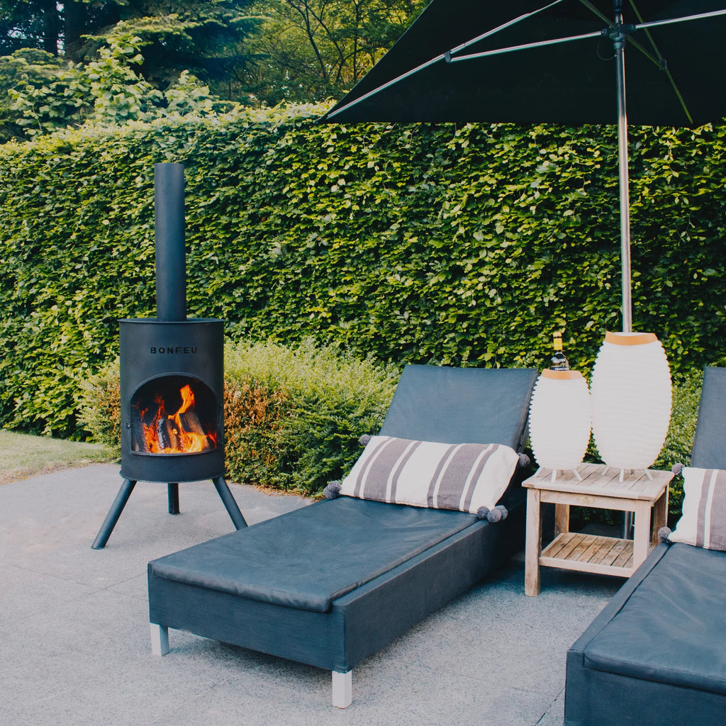 BonFeu BonTon Black Outdoor Fireplace
