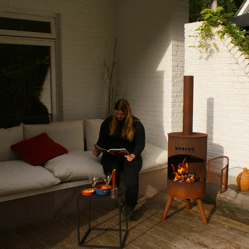 BonFeu BonTon Black Outdoor Fireplace