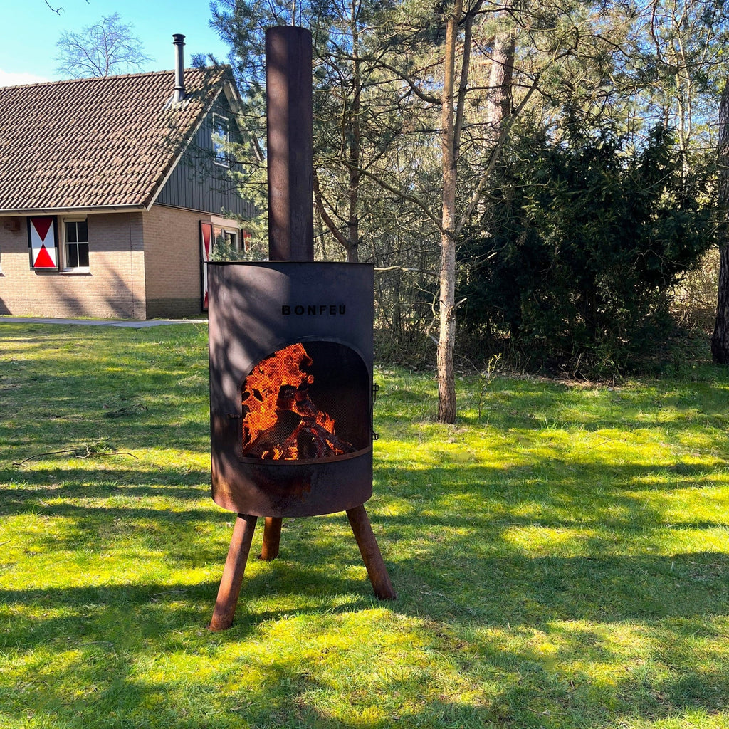 BonFeu BonTon Black Outdoor Fireplace