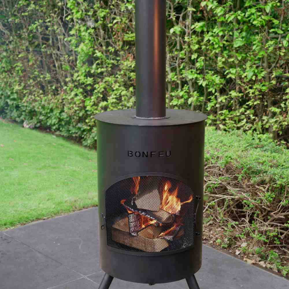 BonFeu BonTon Black Outdoor Fireplace