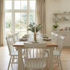 Burford 8 Seat Extending Dining Set with Spindleback Dining and Armchairs in Warm White