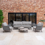 Capri 3 Seat Sofa Set in Stone Grey