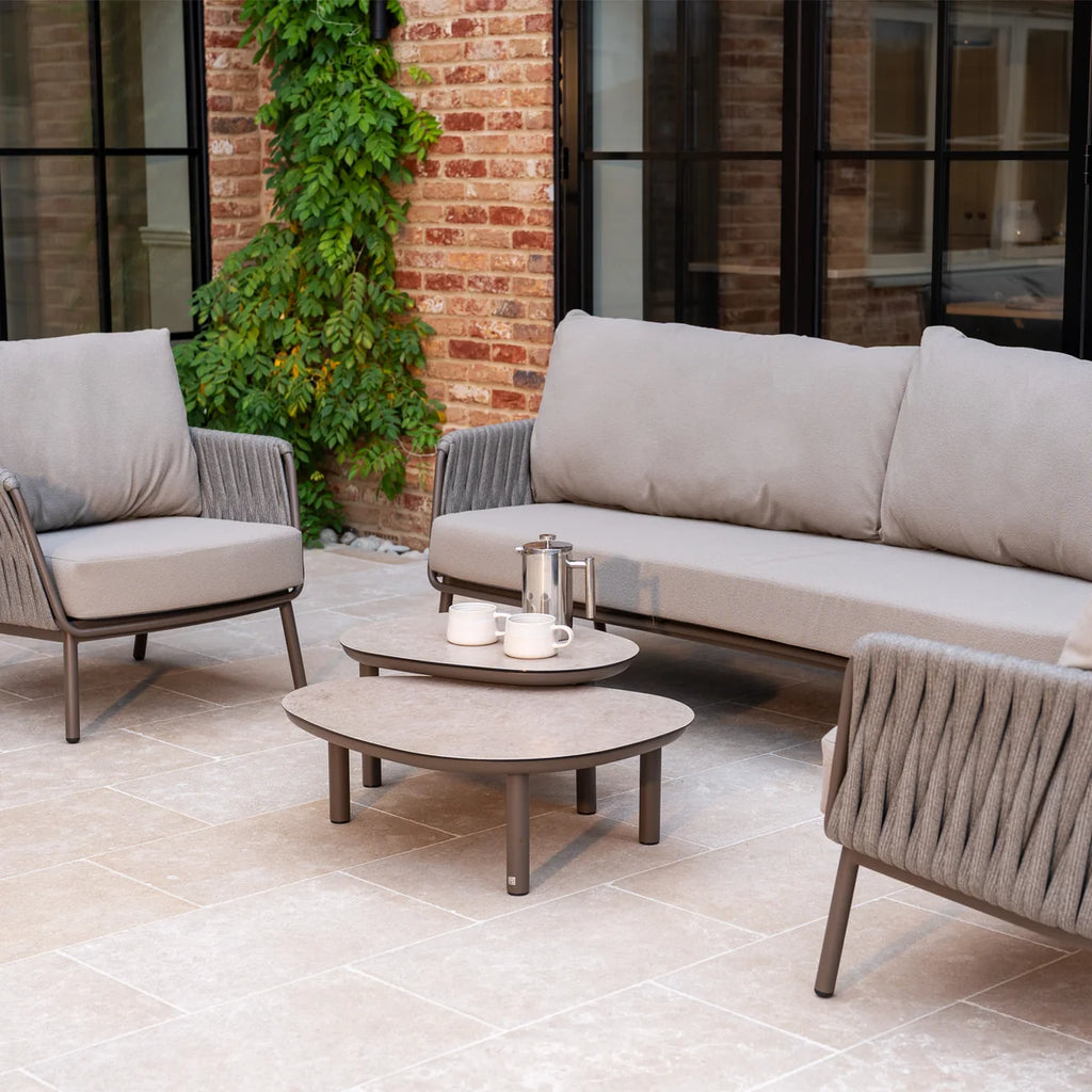 Capri 3 Seat Sofa Set in Stone Grey