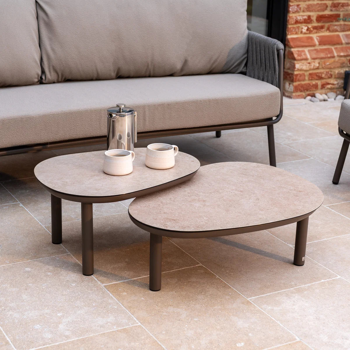 Capri 3 Seat Sofa Set in Stone Grey