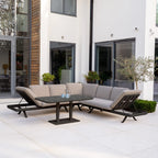 Como Corner Sofa Set with Altura Rising Table in Truffle