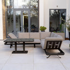 Como Corner Sofa Set with Altura Rising Table in Truffle
