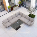 Como Corner Sofa Set with Altura Rising Table in Truffle
