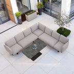 Como Corner Sofa Set with Altura Rising Table in Truffle