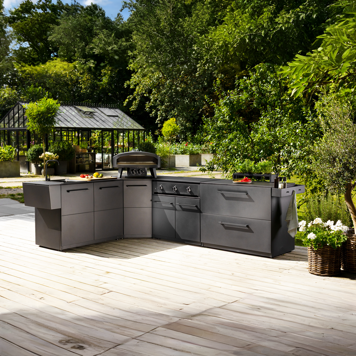 Cozze Elements Outdoor L Kitchen With Sink
