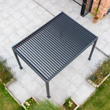 PergoSTET Plus Frame Only 3m x 4m Rectangular Pergola with LED Lighting in Grey
