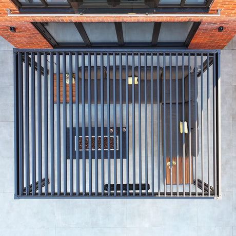 PergoSTET Plus 3m x 4m Rectangular Pergola with 3 Manual Side Blinds and LED Lighting in Grey