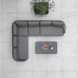 Dekota Large Corner Sofa Dining Set with Altura Rising Table in Charcoal