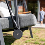 Lima Deluxe Aluminium Swing Seat in Washed Grey